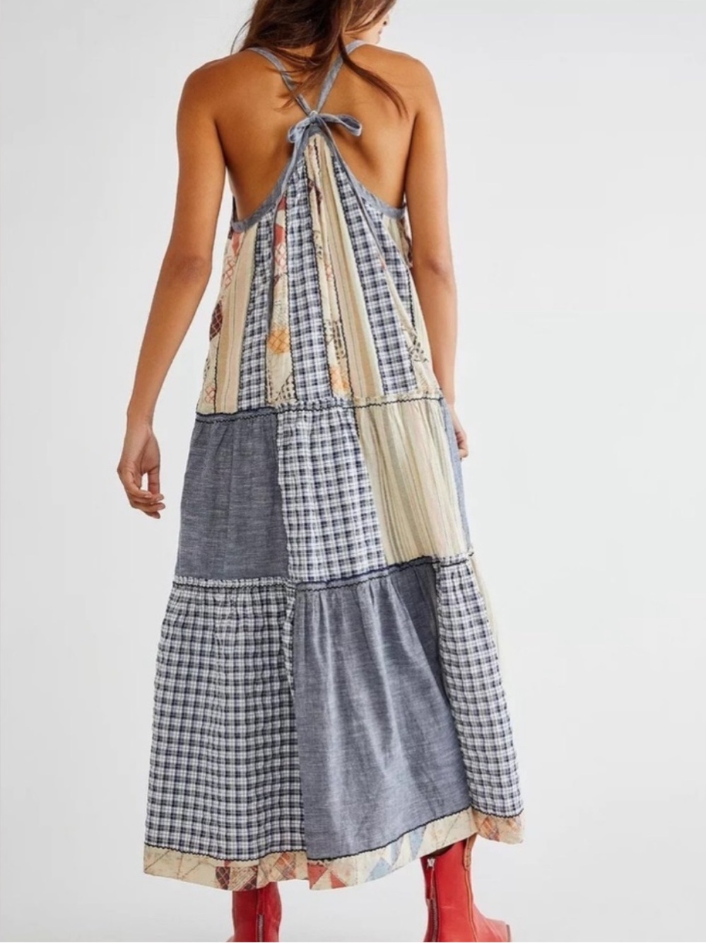 Rare Free People Margaret Maxi Patchwork Dress - Picture 2 of 15